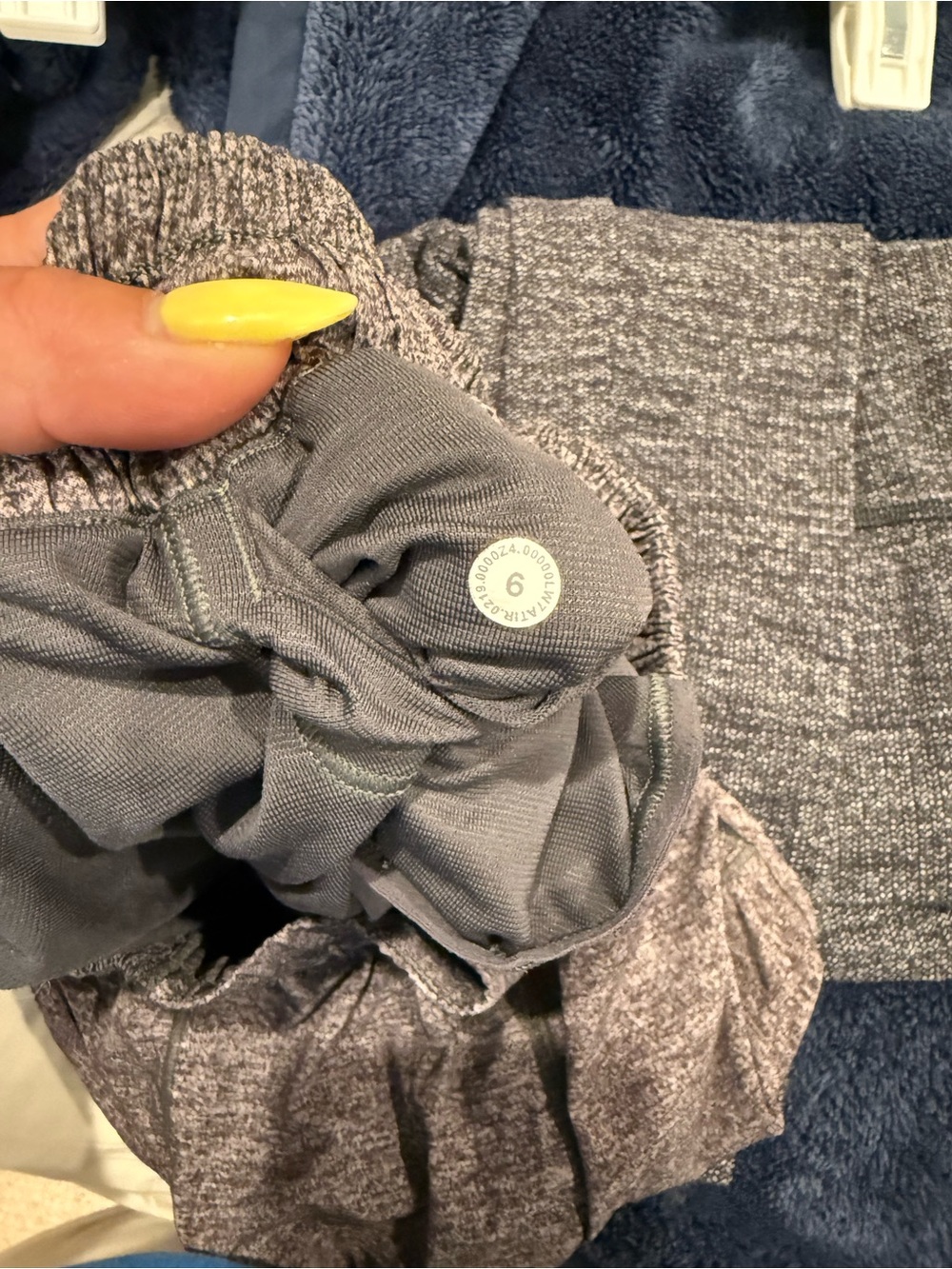 lululemon athletica Heathered Purple Athletic Shorts with Black Accent - Picture 2 of 3